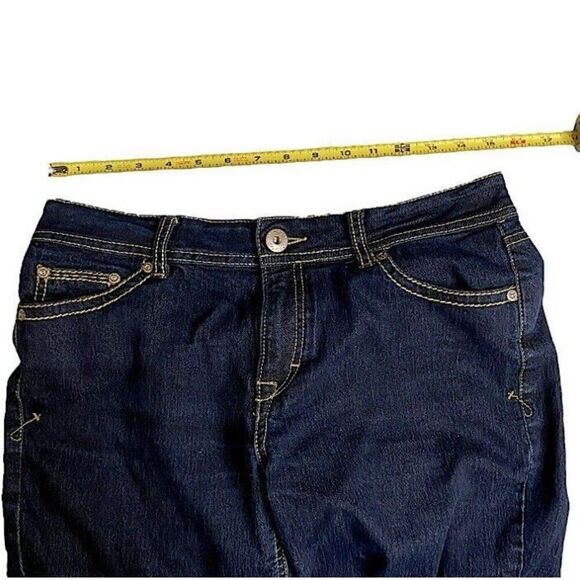 Y2k Vintage Jordache Womens 10 Jeans Embroidered Dark Wash Straight Skinny - Picture 4 of 11